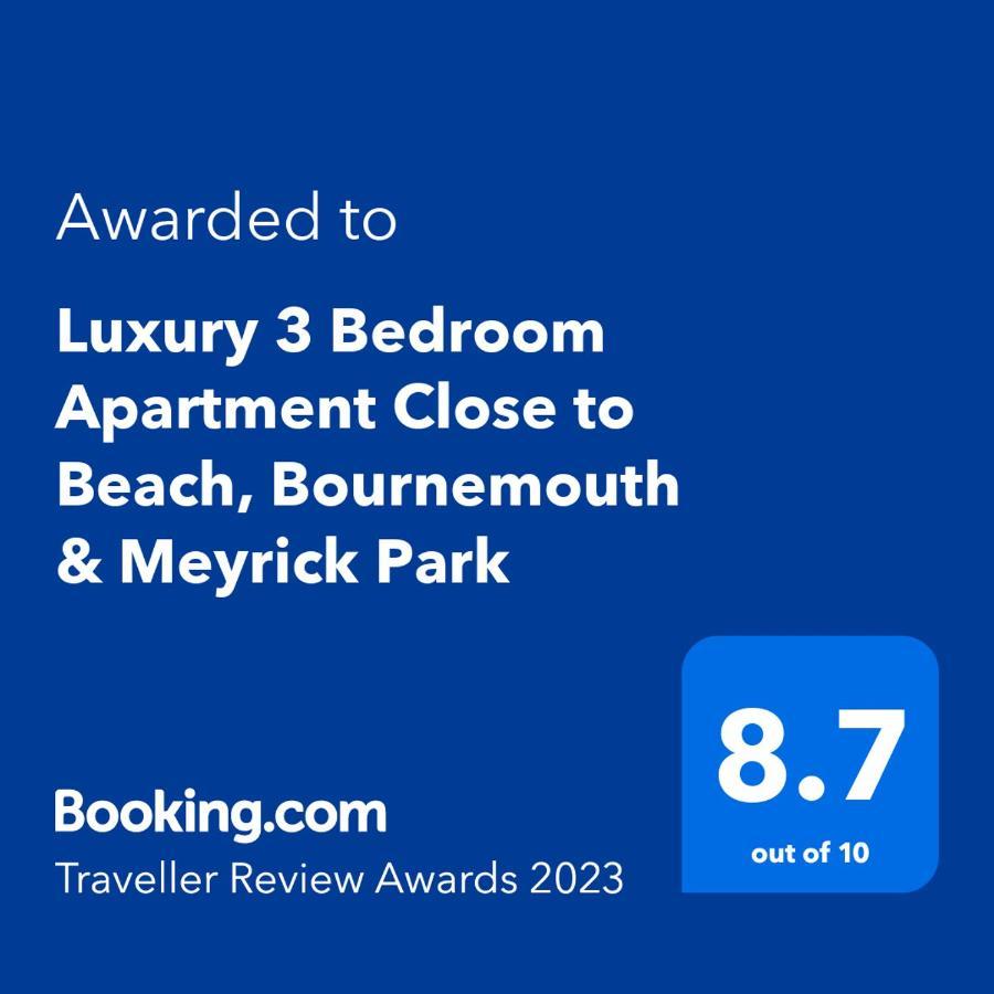 Luxury 3 Bedroom Apartment Close To Beach, Bournemouth & Meyrick Park Eksteriør billede